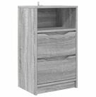 vidaXL Nachttisch Nachttisch Sonoma-Grau 40 x 30 x 67 cm Holzwerkstoff (1-St)
