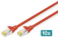 Digitus CAT 6A S/FTP Patchkabel, 10 St&uuml;ck Netzwerkkabel