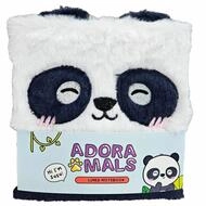 Puckator Notizbuch Adoramals Panda B&auml;r A5 Pl&uuml;sch Notizbuch