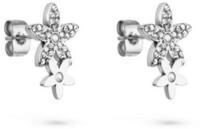 Tamaris Paar Ohrstecker Schmuck Geschenk Edelstahl Bl&uuml;ten-Ohrstecker Glitter...