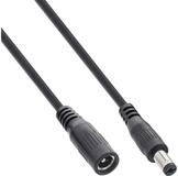 Inline DC Verl&auml;ngerungskabel, 5,5 x 2,1 mm, AWG 24, schwarz, 2 m...