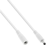 Inline DC Verl&auml;ngerungskabel, 4,0 x 1,7 mm, AWG 24, wei&szlig;, 2 m...