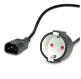 VALUE Netzkabel, C14 auf CEE7/3 Stromkabel, IEC320 C14, Kaltger&auml;te, 10A...