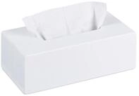relaxdays Kosmetikbox Bambus T&uuml;cherbox wei&szlig; (1 St)