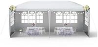 LuxusKollektion Partyzelt Party-Pavillon 3x6m Grau mit Fenstern