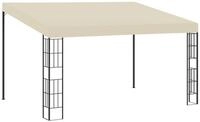 vidaXL Pavillon, Wand-Pavillon 3x4 m Creme Stoff