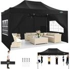 LuxusKollektion Faltpavillon Faltpavillon 3x4.5 Wasserdicht UV50+ 4 Seitenteile