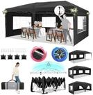 LuxusKollektion Faltpavillon Faltpavillon 3x6 Wasserdicht Schwarz