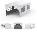 LuxusKollektion Partyzelt Pavillon 3x6m Wei&szlig; Wasserdicht Gartenparty Zelt