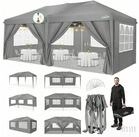 LuxusKollektion Faltpavillon Faltpavillon 3x6m Grau mit 6 Seitenw&auml;nden