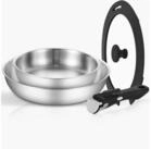 LuxusKollektion Pfannen-Set Pfannenset Edelstahl m. abnehmbarem Griff 22/28cm