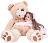 LuxusKollektion Kuscheltier Teddyb&auml;r 100 cm Pl&uuml;sch mit gro&szlig;en Fu&szlig;abdr&uuml;cken