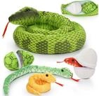 LuxusKollektion Kuscheltier Kuscheltier Pl&uuml;schschlange Kobra 3Babys Jungen XXL...