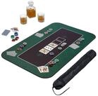 relaxdays Spieltisch Pokermatte 100x60, (2-tlg), gr&uuml;n