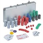 relaxdays Spielesammlung Pokerkoffer mit 500 Chips, Pokerkoffer mit 500 Chips