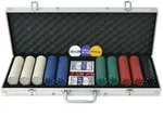 vidaXL Spiel Poker Set mit 500 Chips Aluminium, Pokerkoffer 500 Chips Aluminium