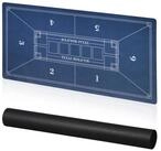 relaxdays Spiel Pokermatte 120 x 60 cm, Poker, blau