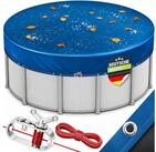 tillvex Pool-Abdeckplane tillvex&reg; Premium Poolabdeckung rund mit Montageset,...
