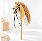 relaxdays Steckenpferd Hobby Horsing Pl&uuml;sch, (1-tlg), hellbraun