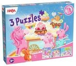 Puzzle 3 Puzzles - Einhorn Glitzergl&uuml;ck 12/15/18 Teile, 18 Puzzleteile