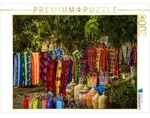 CALVENDO Puzzle CALVENDO Puzzle Kunsthandwerk und Stoffe &ndash; Bunter Markt im...