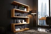 riess-ambiente Standregal SNAKE 165cm natur / schwarz, Einzelartikel 1-tlg.,