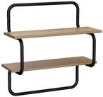 vidaXL Regal 2-Ebenen-Wandregal Artisan-Eiche 40 x 24,5 x 61 cm, 1-tlg.