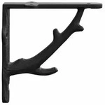 vidaXL Regal Wandregalhalterungen 12 stk. Schwarz 10 x 10 x 3 cm Stahl, 12-tlg.