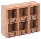 DESIGN DELIGHTS Wandregal WANDREGAL "LIMA", Altholz massiv Holz, 6 F&auml;cher,...