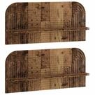vidaXL Wandregal 805 x 135 x 375 cm Wandregal 2 stk Altholz 805x135x375 cm...