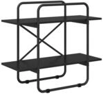 vidaXL B&uuml;cherregal B&uuml;cherregal 2 Ebenen 80 x 35 x 70 cm PB Schwarz...