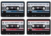 Winkee Rocks Geschirrschwamm Kassette Tape 4er Set, mit je 2 Versionen in rot...