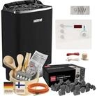 Fresh-Pool Saunaofen Harvia TopSteel M90E Black - 9 kW Saunaofen Set 18, 9 kW, (1-St)
