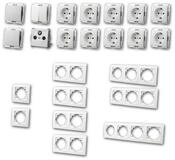 McPower FLAIR Set "Komfort", 23-teilig, wei&szlig;, Starter-Set Unterputzschalter
