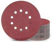 LuxusKollektion Schleifscheibe Schleifscheiben 225mm Klett P60 10 Loch Rot 50...