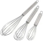 WESTMARK Schneebesen 3 Stk.,L&auml;ngen: 17/23/28 cm, Rostfreier Edelstahl, Silber