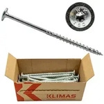 Klimas Holzbauschraube mit Tellerkopf Torx verzinkt wei&szlig;, (50 St) 8x300