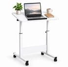 relaxdays Schreibtischaufsatz Laptoptisch h&ouml;henverstellbar mit Rollen, (1-St),...