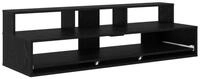 vidaXL Arbeitstisch Studiotisch Schwarz Eichen-Optik 110 x 42,5 x 36 cm (1-St)