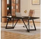 LuxusKollektion Computertisch Schreibtisch 180 cm Metallgestell schwarz (1-St)