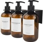 LuxusKollektion Seifenspender 3er Seifenspender Wandmontage 500ml PET-Kunststoff