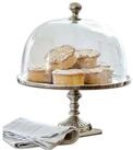 Mirabeau Vorratsdose Glasglocke mit Platte Mine silber/klar, Abdeckung: Glas,...