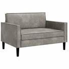 vidaXL Sessel XXL-Sessel Hellgrau Kunstwildleder (1-St)