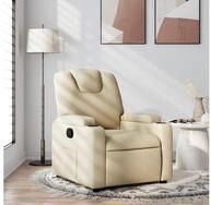 vidaXL Relaxsessel, Relaxsessel Creme Stoff