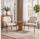 HOMCOM Relaxsessel Sessel 2er-Set, Loungesessel mit Chenille-Optik (Set, 2-St.,...