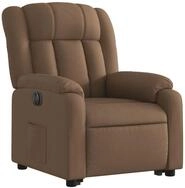 vidaXL Sessel Relaxsessel mit Aufstehhilfe Elektrisch Braun Stoff (1-St)