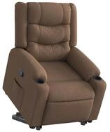 vidaXL Sessel Relaxsessel mit Aufstehhilfe Braun Stoff (1-St)
