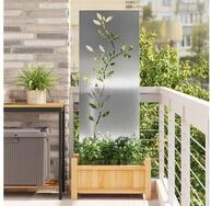 vidaXL Sichtschutzelement, Garten Sichtschutz-Leinwand Silber 50 x 140 cm...