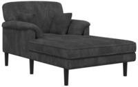 vidaXL Chaiselongue Chaiselongue Dunkelgrau Cordstoff, 1 Teile