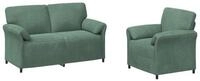 vidaXL Sofa Sofa Set 2 stk. Meergr&uuml;n Samt, 2 Teile